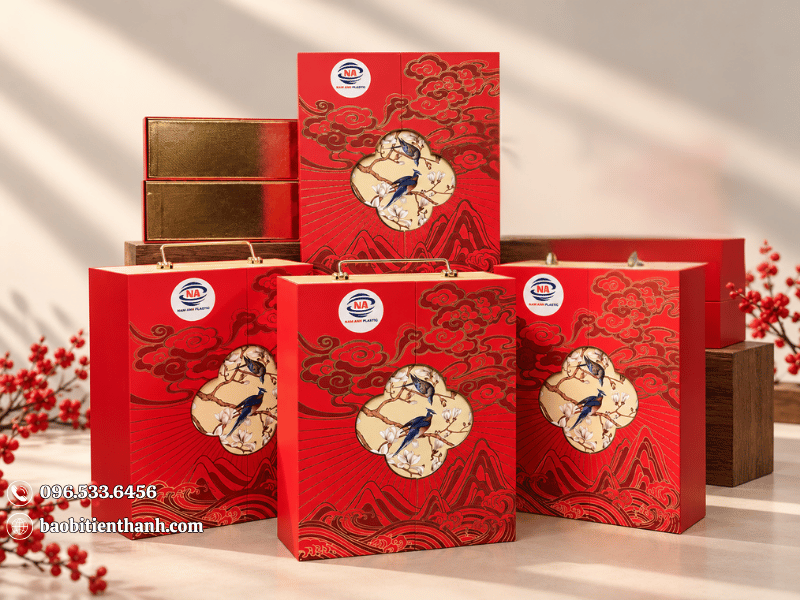 In Hộp Quà Tết Cho Doanh Nghiệp Theo Yêu Cầu – In Logo, Thiết Kế Riêng